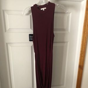 Burgundy long dress from Charlotte Russe
